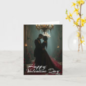 Romance in de Roos Hall voor Valentijnsdag Kaart (Gele Bloem)