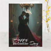 Romance in de Roos Hall voor Valentijnsdag Kaart (Gele Bloem)