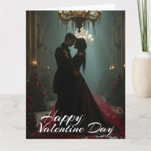 Romance in de Roos Hall voor Valentijnsdag Kaart