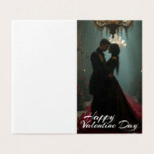 Romance in de Roos Hall voor Valentijnsdag Kaart (Buitenkant ongevouwen)