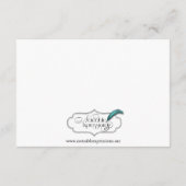 Romance in de vorm van een geel bruiloft informatiekaartje (Achterkant)