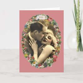 Romance in een BloemenOvaal Kaart