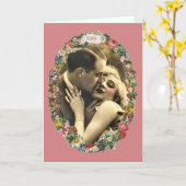 Romance in een BloemenOvaal Kaart (Gele Bloem)