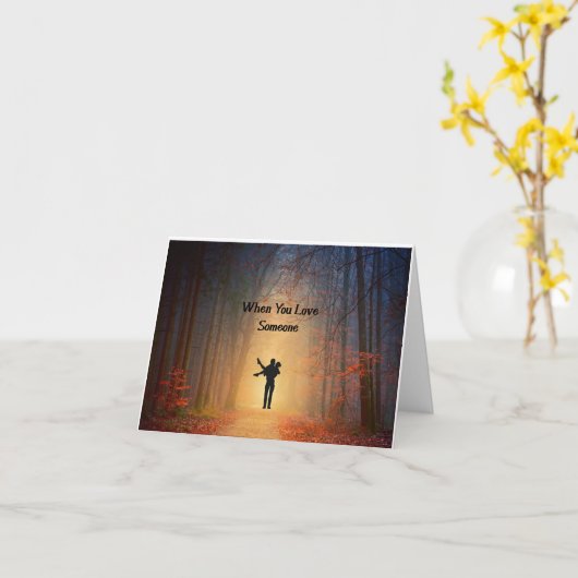 Romance in het bos kaart (Gele Bloem)