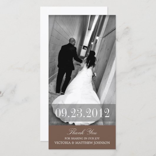 ROMANCE IN HET BRUIN | BRUILOFT BEDANKT KAART (Voorkant / Achterkant)