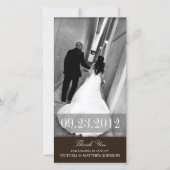 ROMANCE IN HET ZWART | BRUILOFT BEDANKT KAART (Voorkant)