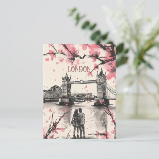 Romance in Londen Briefkaart (Staand voorkant)