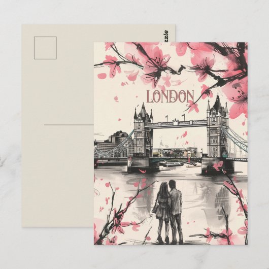 Romance in Londen Briefkaart (Voorkant / Achterkant)