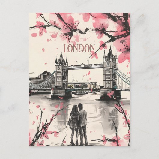Romance in Londen Briefkaart (Voorkant)