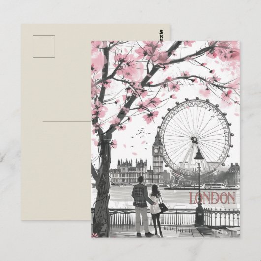 Romance in Londen Briefkaart (Voorkant / Achterkant)