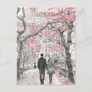 Romance in Londen Briefkaart