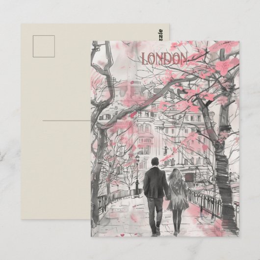 Romance in Londen Briefkaart (Voorkant / Achterkant)
