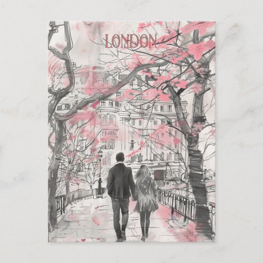 Romance in Londen Briefkaart (Voorkant)