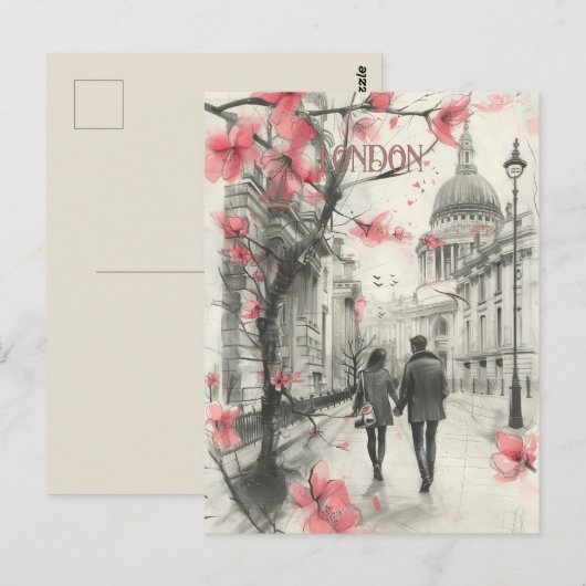 Romance in Londen Briefkaart (Voorkant / Achterkant)