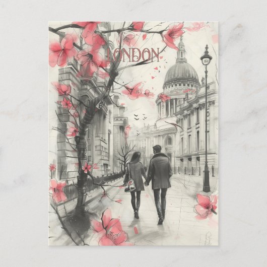 Romance in Londen Briefkaart (Voorkant)