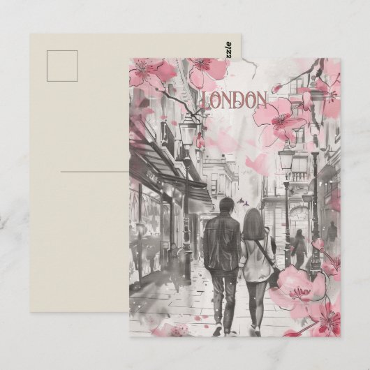 Romance in Londen Briefkaart (Voorkant / Achterkant)