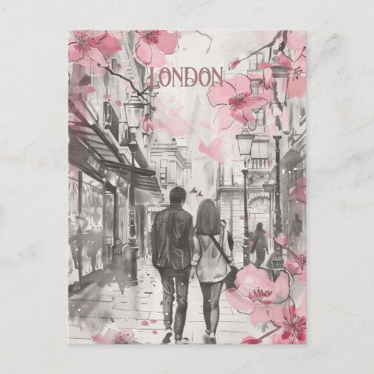 Romance in Londen Briefkaart (Voorkant)