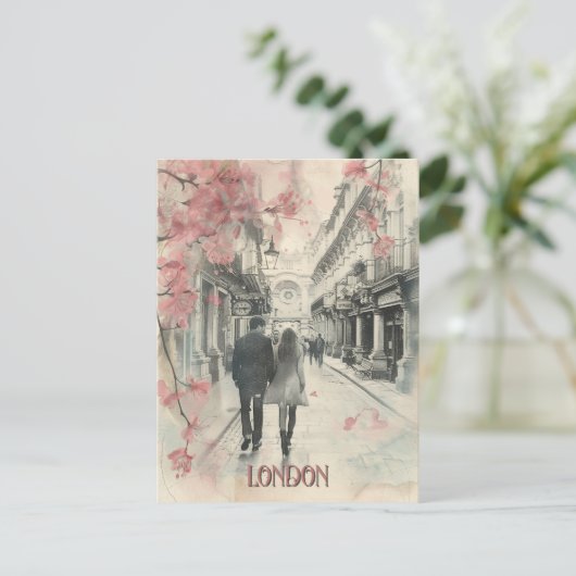 Romance in Londen Briefkaart (Staand voorkant)