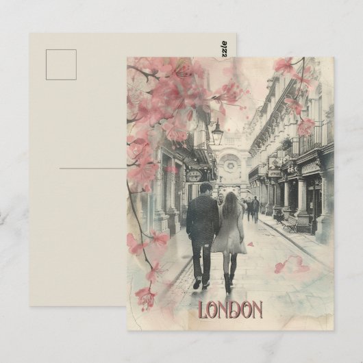 Romance in Londen Briefkaart (Voorkant / Achterkant)