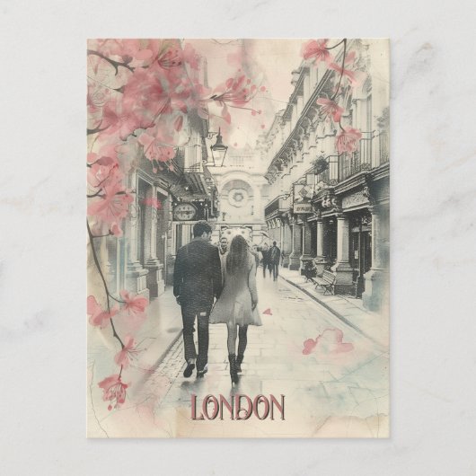 Romance in Londen Briefkaart (Voorkant)