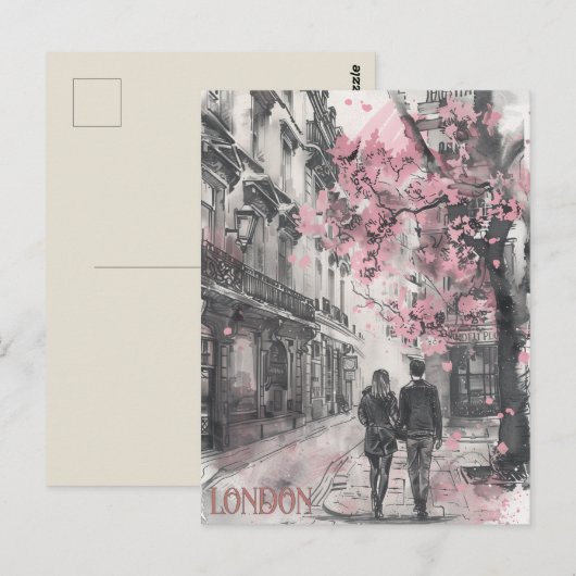 Romance in Londen Briefkaart (Voorkant / Achterkant)