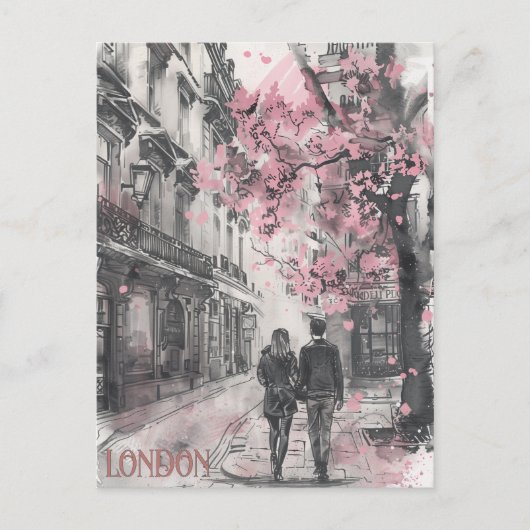 Romance in Londen Briefkaart (Voorkant)