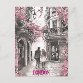 Romance in Londen Briefkaart