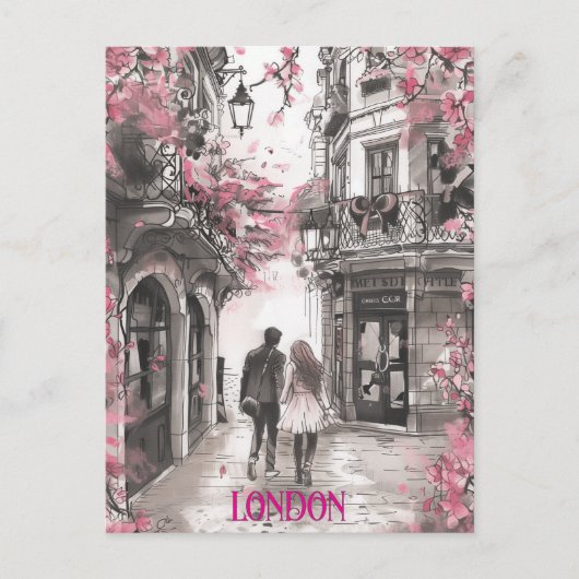 Romance in Londen Briefkaart (Voorkant)