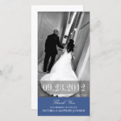 ROMANCE IN NAVY BLUE | BRUILOFT BEDANKT KAART (Voorkant / Achterkant)