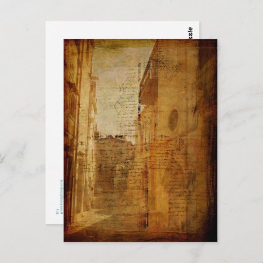 Romance in steen briefkaart (Voorkant / Achterkant)