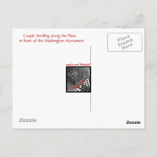 Romance in Washington Briefkaart (Achterkant)