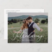 Romance introduceert Elopement-Briefkaart Aankondigingskaart (Voorkant / Achterkant)