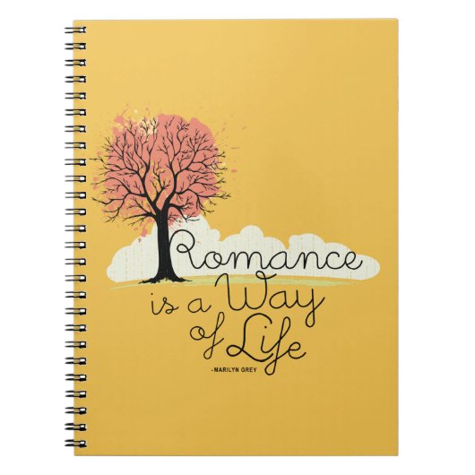 Romance is een manier van leven notebook notitieboek (Voorkant)