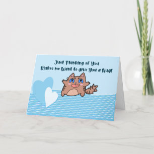 Romance Kaart Kat met een Knuffel