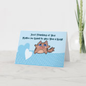 Romance Kaart Kat met een Knuffel (Voorkant)