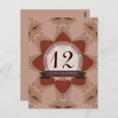 Romance Kant Bruiloft Tafel Nummer Briefkaart (Voorkant / Achterkant)