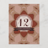  Romance Kant Bruiloft Tafel Nummer Briefkaart (Voorkant)