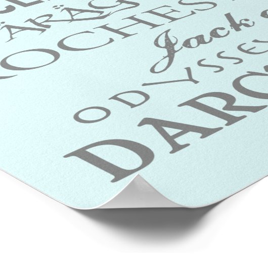 Romance koppelt aangepast Poster - KIES UW KLEUR (Hoek)