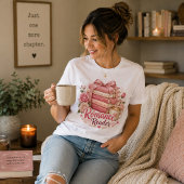 Romance Lezer Roze Boek Stapel Tri-Blend Shirt