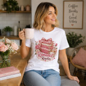 Romance Lezer Roze Boek Stapel Tri-Blend Shirt