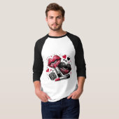 Romance, liefde, kus t-shirt (Voorkant volledig)