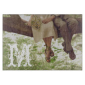 Romance Liefde Monogram Glassnijplank Snijplank (Voorkant)