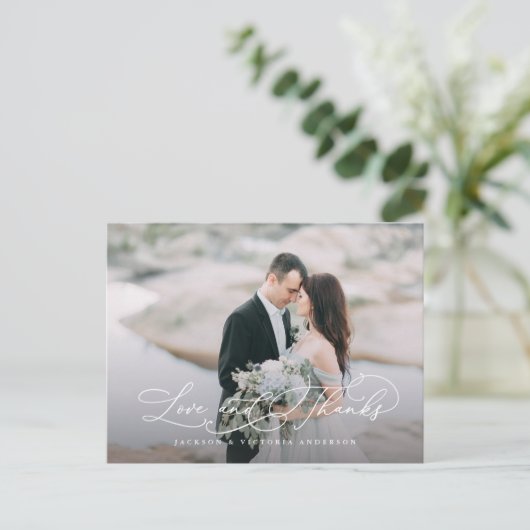 Romance Love and Bedankt Briefkaart (Staand voorkant)