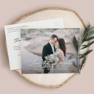 Romance Love and Bedankt Briefkaart