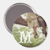  Romance Love Coupl Monogram Initiaal Magneet (Voorkant / Achterkant)