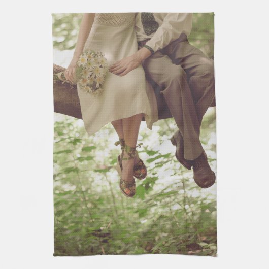  Romance Love Paar Keuken Schotel Handdoek (Verticaal)