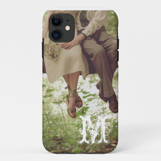 Romance Love Paar Monogram IPHONE 5 Hoesje (Achterkant)