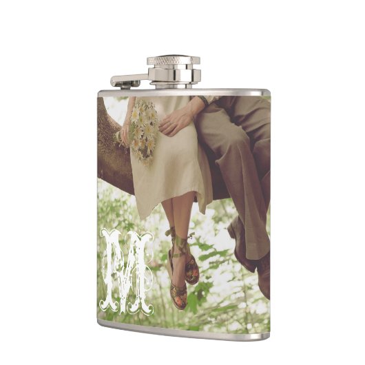  Romance Love Paar Monogram Whiskey Flask Heupfles (Links)