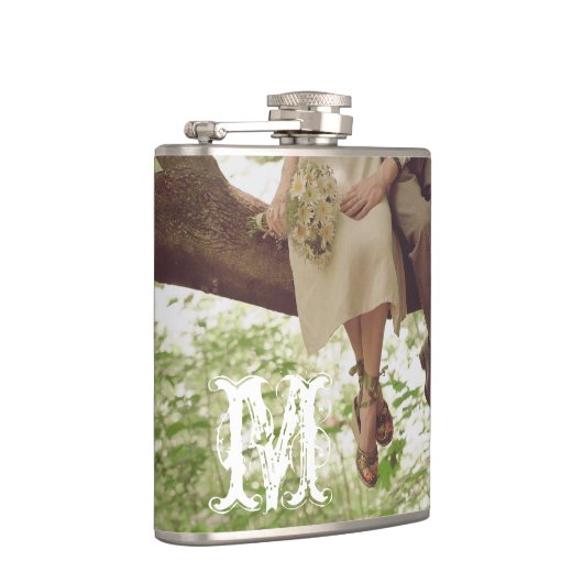  Romance Love Paar Monogram Whiskey Flask Heupfles (Rechts)