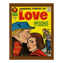 Romance Love Story Comic Hoesje  Faux Wood